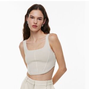 Aritzia Cream Crop Top